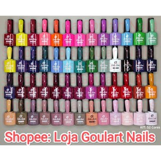 KIT 52 Esmalte em Gel Led Uv Bella Rosa 10ml Cores Preto Branco Vermelho Amarelo Lilas Roxo Rosa laranja azul verde