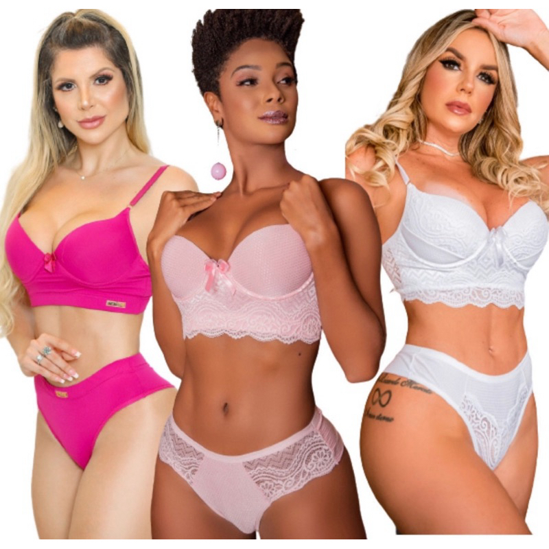 Kit 5 Conjuntos Lingerie Luxo para Revenda em Oferta na Shopee