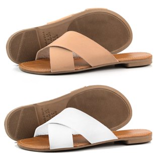 Kit 2 Pares Sandália Rasteira Trançada Com Traseira 2x1 Moda Blogueira Lançamento Prata em Oferta na Shopee