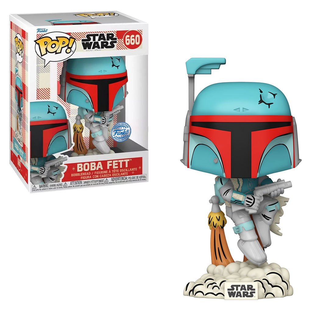 FUNKO POP STAR WARS 100TH ANNIVERSARY EXCLUSIVE - BOBA FETT RETRO 660 NOVO ORIGINAL