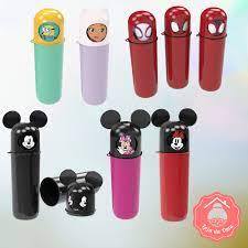 Box Multiuso/Porta escova ou Estojo Plástico Minnie, Mickey e Homem Aranha Infantil