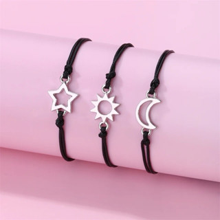 Pulseira da Amizade Sol Lua e Estrela BFF