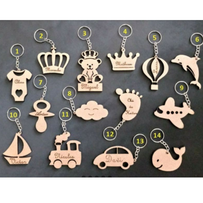 50 Chaveiros Lembrancinha Maternidade Chá de bebê Aniversário Personalizados