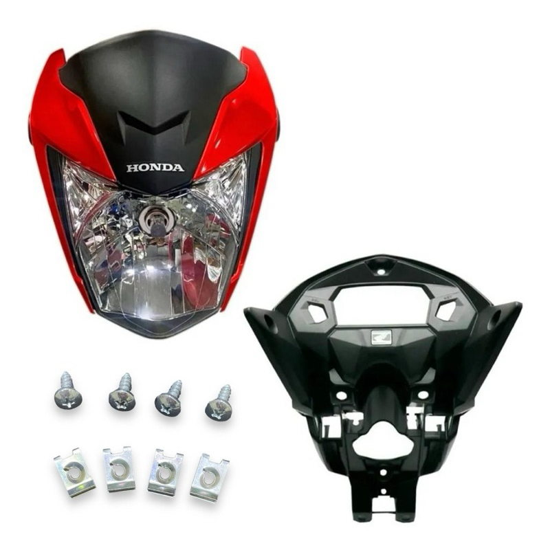 FRENTE FAROL SUPORTE CG TITAN 160 2022 VERMELHO (COMPLETA)