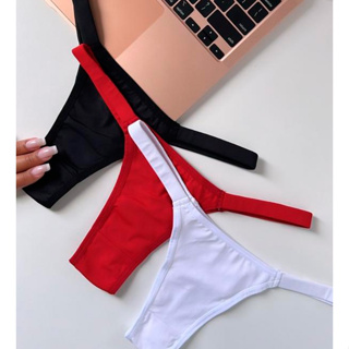 Kit 3 Calcinhas Biquini Microfibra Premium Intimates Tanga Fio Duplo com Tirinhas Lingerie Feminina em Oferta na Shopee