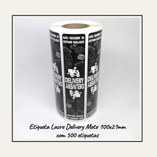 Etiqueta Lacre Moto Preto para Delivery Ifood Rappi 500 Unidades em Oferta na Shopee
