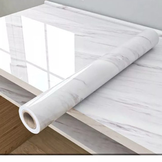 papel de parede Adesivos para cozinha Brilhante Lavável Mármore gelo 3 Metro x 60cm Resistente a Agua/Óleo