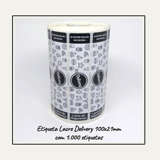Etiqueta Lacre Para Delivery Preto Ifood Rappi em Oferta na Shopee