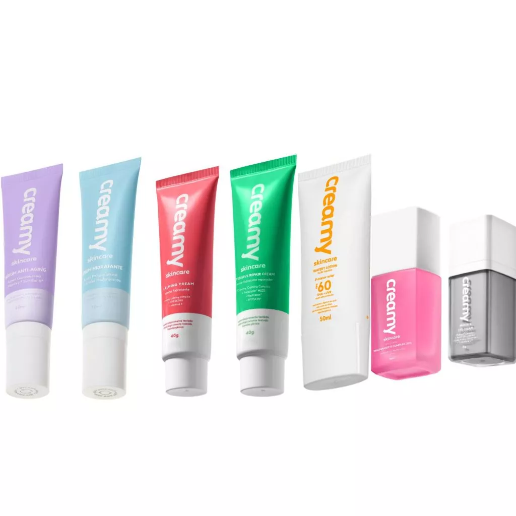Sérum Gel Creme Creamy Skincare Facial Hidratante, Anti-Aging, Intensive Repair, Calming, Eye Cream, Protetor Solar — imagem 1