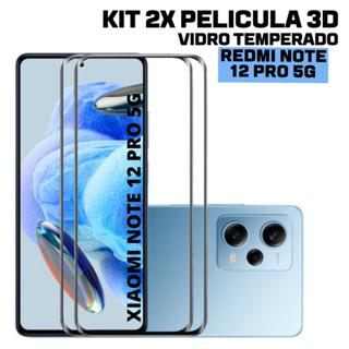 Kit 2 Película 3d Xiaomi Note 12 Pro 5G Vidro Temperado Full glass