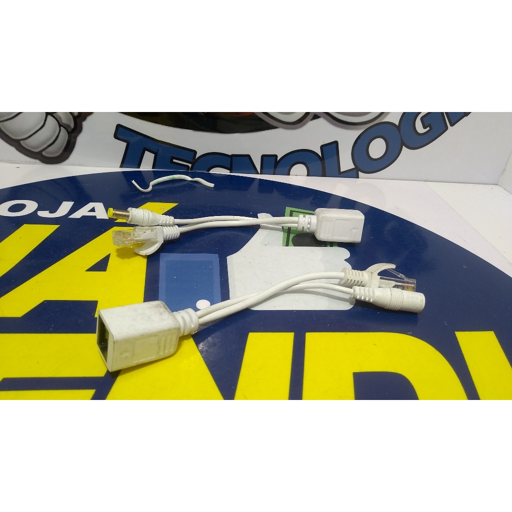 unitário Injetor Poe Cabo Adaptador + Separador Camera Ip
