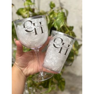 Kit c/ 20 Taças Gin Cristal com borda metalizada + 20 Copos Twister Cristal com borda Metalizada Personalizadas em Oferta na Shopee