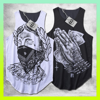 Kit com 2 Camiseta Masculina Regata Longline Estampa Tattoo II