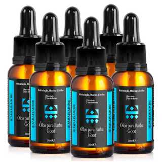 kit Embaixador  6 Óleo Hidratante para Barba Goot30ml em Oferta na Shopee