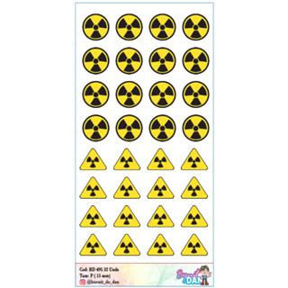 BD495 - ADESIVO RESINADO RADIAÇÃO/NUCLEAR RADIOLOGIA em Oferta na Shopee