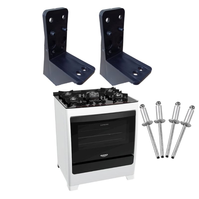 Kit Pés Traseiros Fogões Dako Supreme 100% Originais