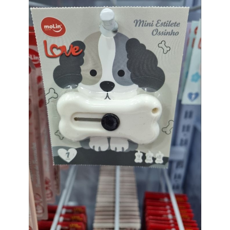Mini Estilete Ossinho Love Molin / Papelaria  / Material Escolar