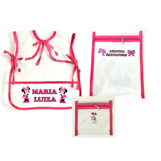 Kit Estojo de Lapis Necessaire Avental Infantil Escolar Para Pintura em Oferta na Shopee