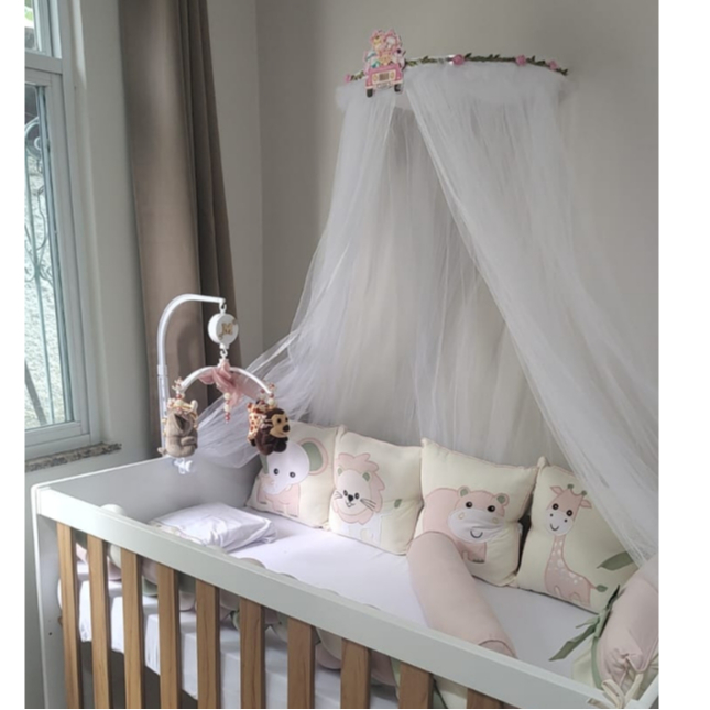 Safari menina tule mosquiteiro com Dossel