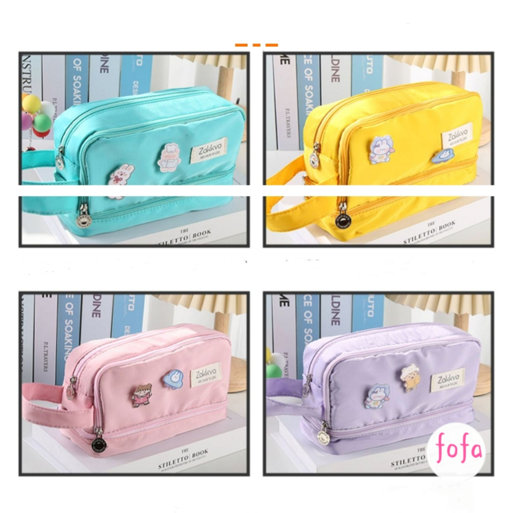 Estojo De Lápis Feminina 2 Divisórias Estilosa em Oferta na Shopee