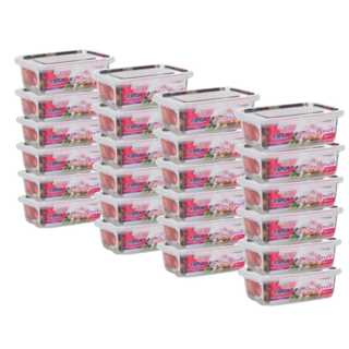 Kit 20 Marmitas Fitness 750ml Para Freezer E Microondas Potes Plásticos com Trava Grande