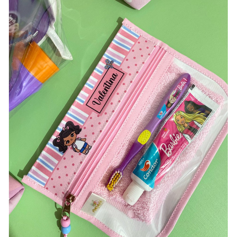 Kit higiene Dental com Tecido Personalizado - Mimo toalha personalizada em Oferta na Shopee
