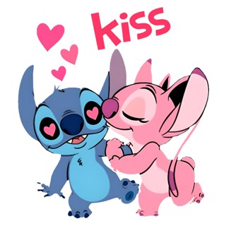 Estampa para roupas infantis e adulto lilo e stitch LOVE 3 termocolante DTF digital facil aplicação com ferro de passar SOMENTE A ESTAMPA