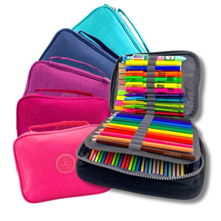 Estojo Escolar/Estojo de lápis/Grande Com divisórias Box Rosa,azul,Preto,roxo,verde