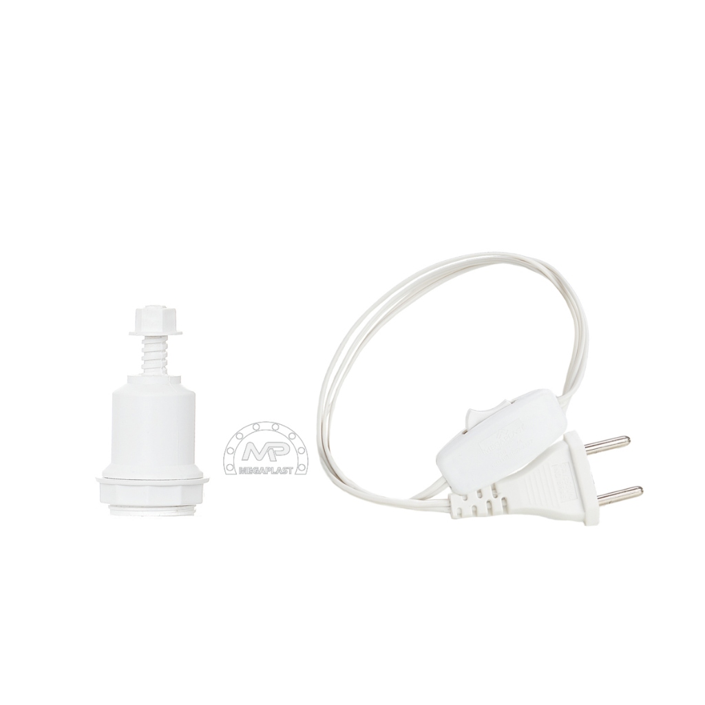 Cabo Fio Rabicho 1mt C Interruptor e Soquete E27 P/ Abajur