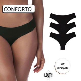 kit com 3 CONFORTO sem costura corte q laser não marca