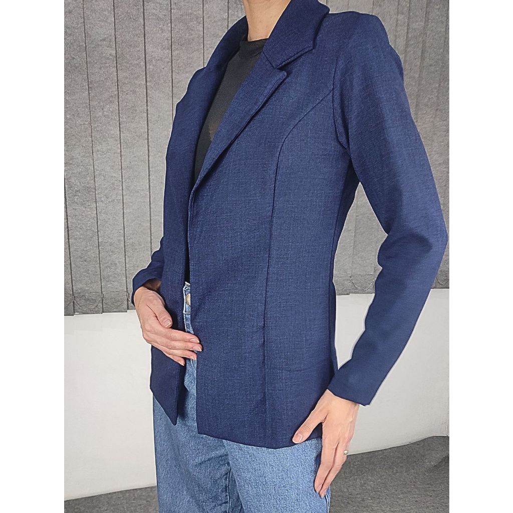 BLAZER Linho Max Modelo Alfaiataria Sólido Social Blazer Feminino terninho casaco