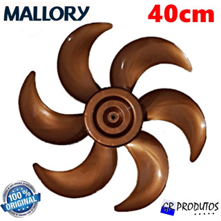 Hélice Ventilador Mallory Turbo Silencio Olimpo TS 40 Delfos 6 Pas 40cm 40 Dourado