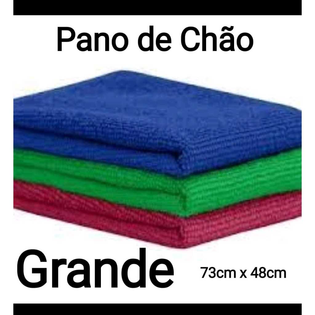 Pano de chão Microfibra Grande 73cm X 48cm KIT  ( Pano Mágico)