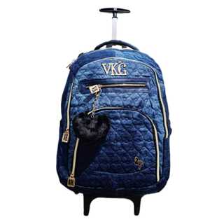 Mochila Feminina Juvenil De Rodinha Com Zíper Reforçado Detalhe No Bolso Interno Com Compartimento Para Notebook