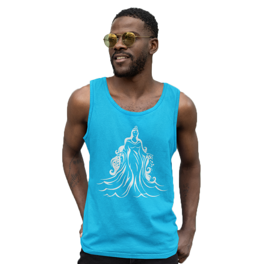 Camiseta Regata Yemanjá Orixá Umbanda Candomblé Iemanjá Odoyá Masculina Algodão Premium