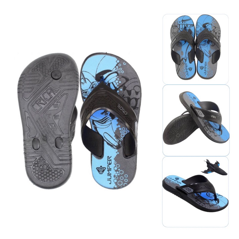 Chinelo Infantil criança Masculino Menino Sandália de Dedo Juvenil Danper Crical- Azul