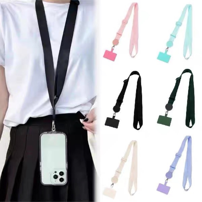 Cordão FITA De Pescoço Para Capinha de Celular Universal Ajustável Cor Pastel Coloridos em Oferta na Shopee