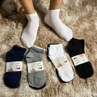 Kit 12 pares de meias esportivas casuais masculinas em 4 cores