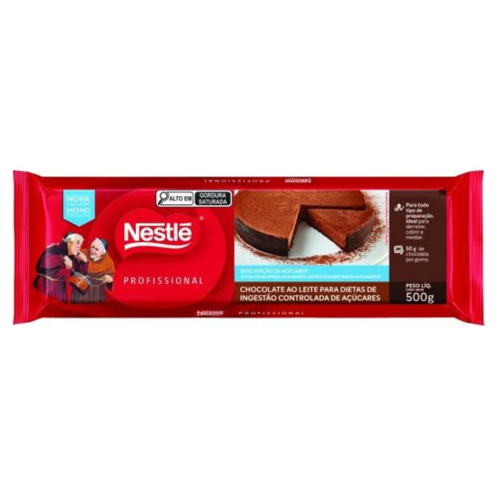 Barra de Chocolate sem Adição de Açúcar NESTLE® 500g em Oferta na Shopee