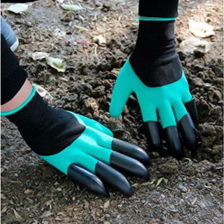 Luva Para Jardinagem Com Garras Cavar Jardim Planta Protetora Par