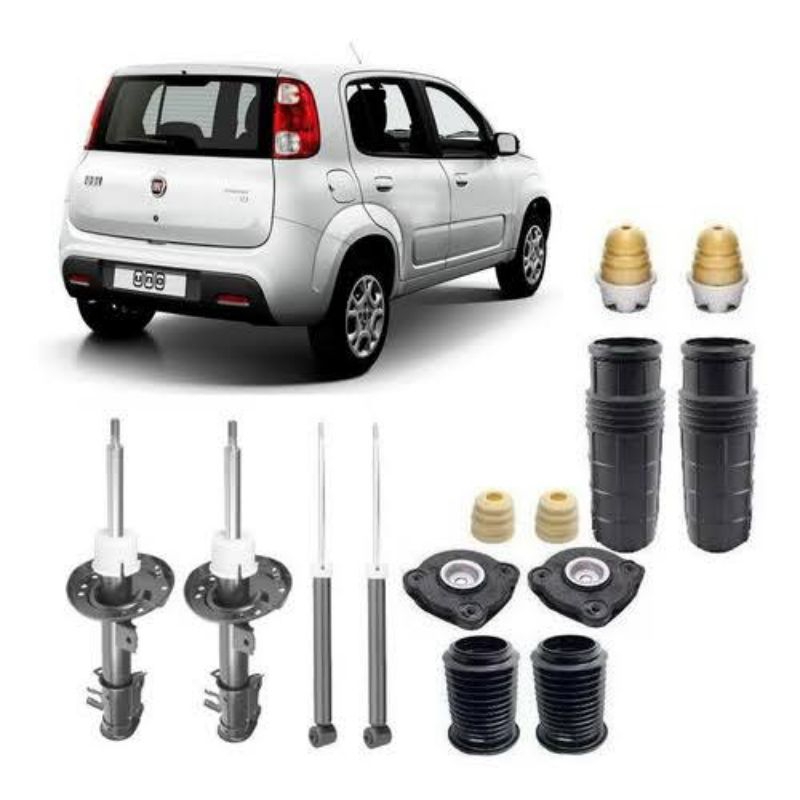 4 amortecedor do uno novo com kits em Oferta na Shopee