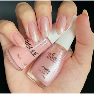 Kit 2 Esmalte Risque Duna e Colorama Algodão Doce