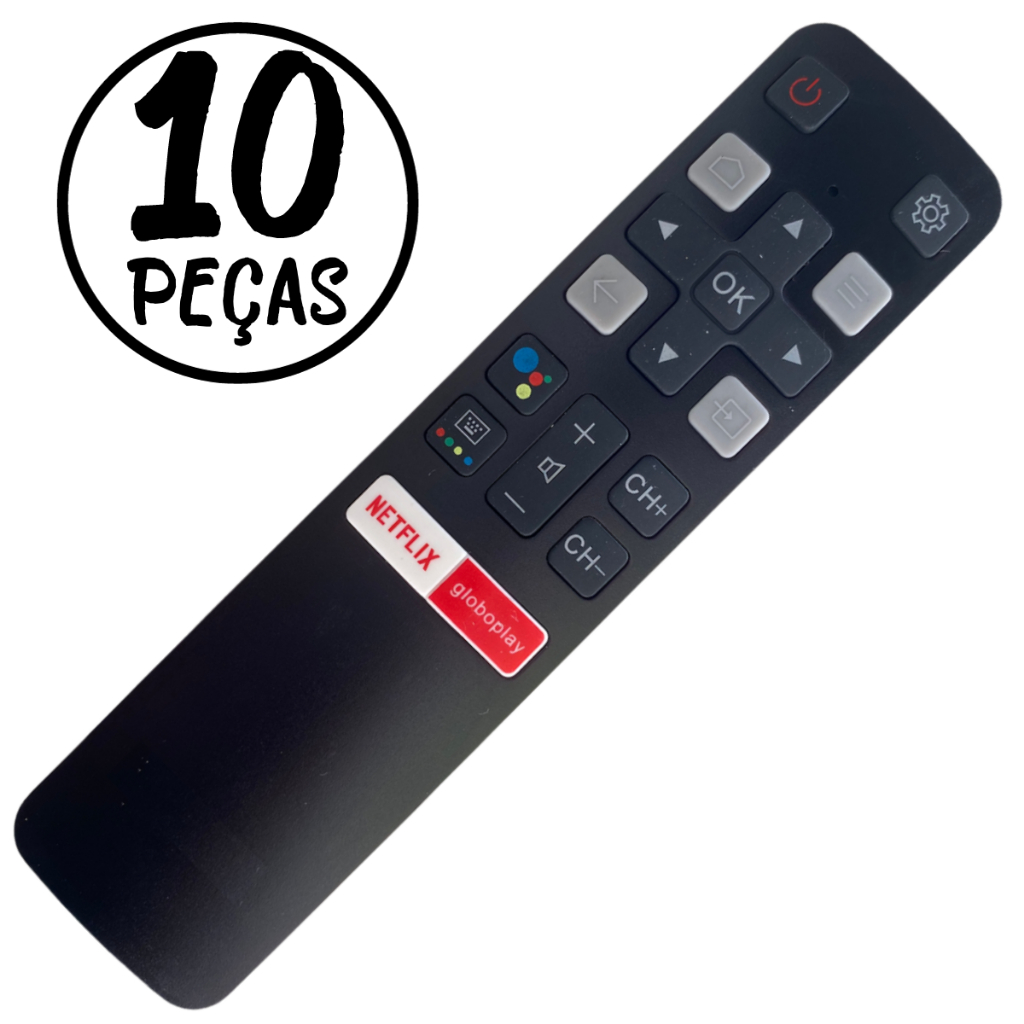 Kit 10 Controle Compatível Tv Tcl Smart Android Netflix em Oferta na Shopee