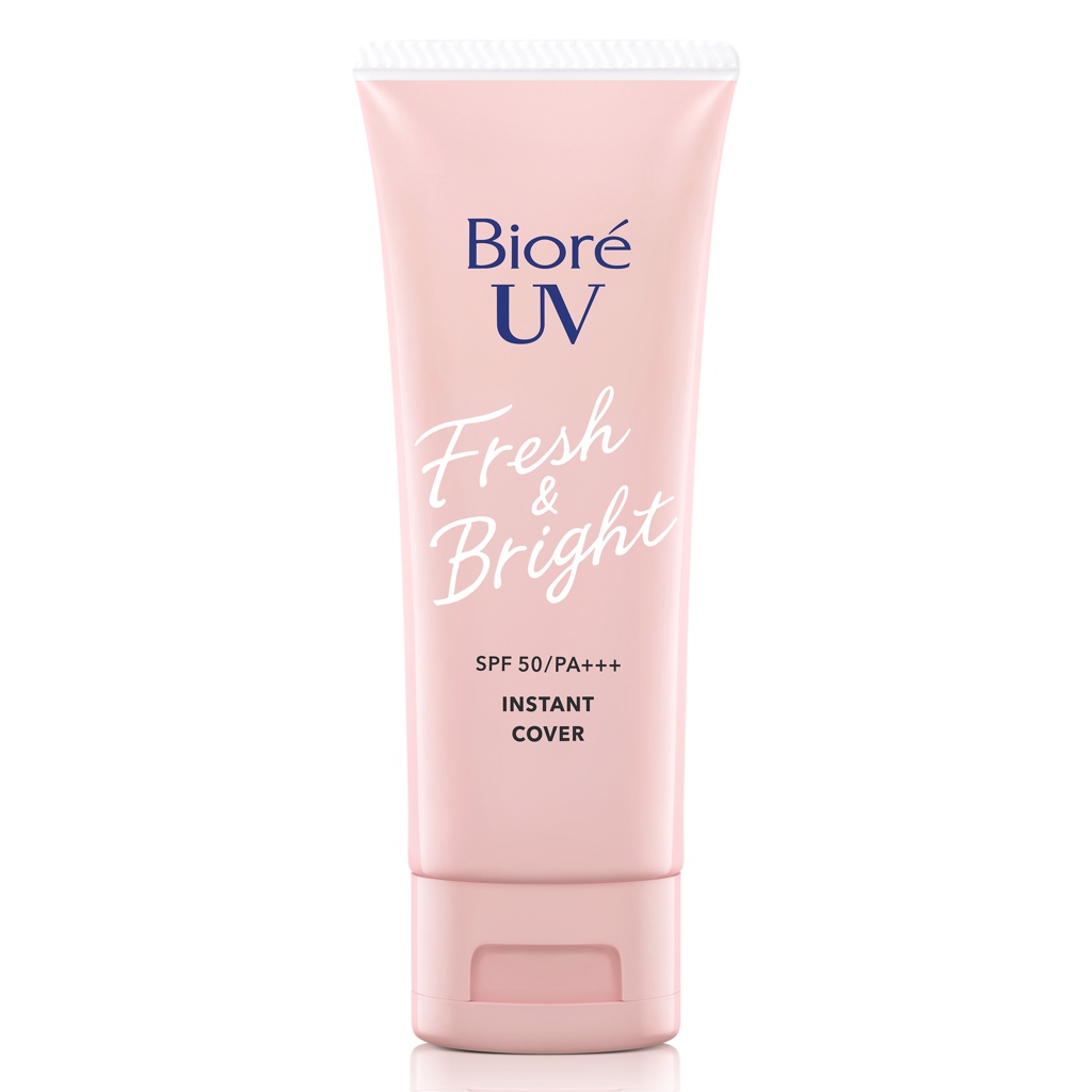 Protetor Solar Original Bioré Uv Fresh And Bright Fps 50 com ou sem base Cor Pele Niacinamida e Vitamina E