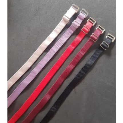 KIT 5 Pares Alça Para Sutiã Elastico Reforçada Alto Conforto Gancho Metal