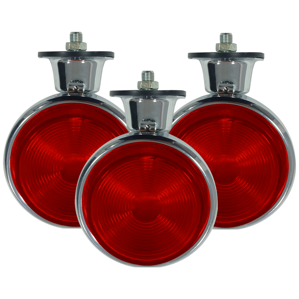 KIT LANTERNA CROMADA FOGUINHO BOJUDA CARCAÇA FERRO PARA CAMINHÃO VERMELHA em Oferta na Shopee