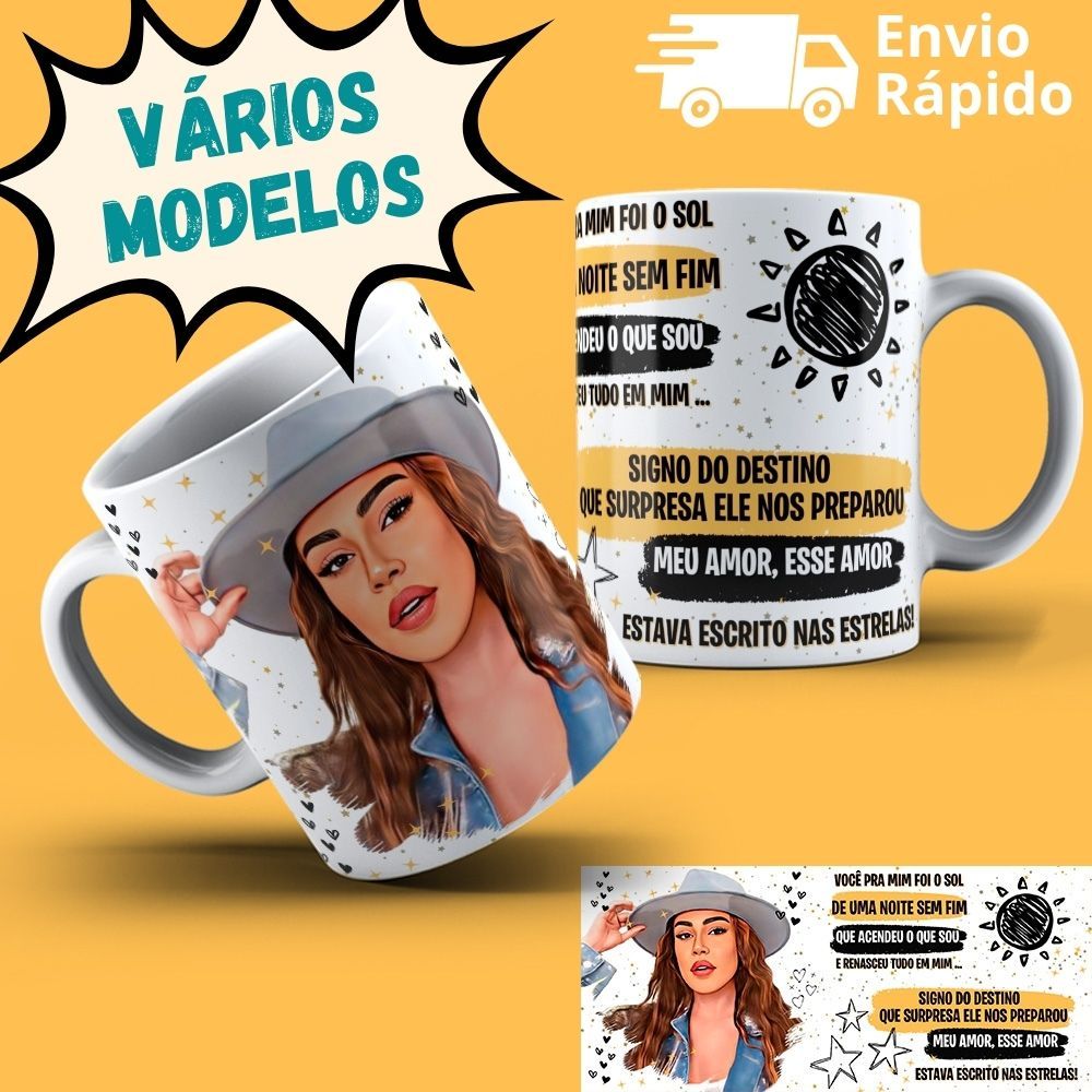 Caneca Lauana Prado Música Sertaneja / Você Pra Mim Foi o Sol / Estava Escrito nas Estrelas