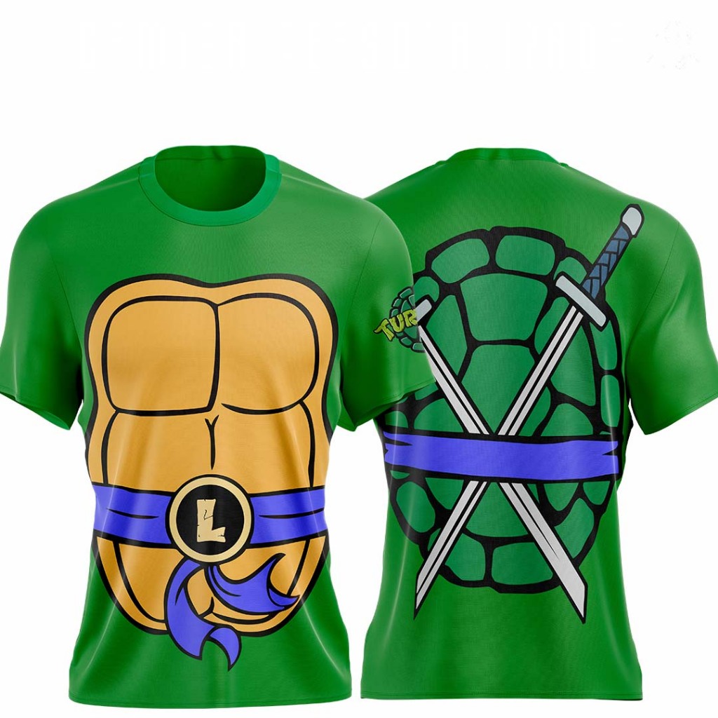 Camiseta Personalizada Tartarugas Ninja Desenho  Camisa Dry fit Masculino em Oferta na Shopee