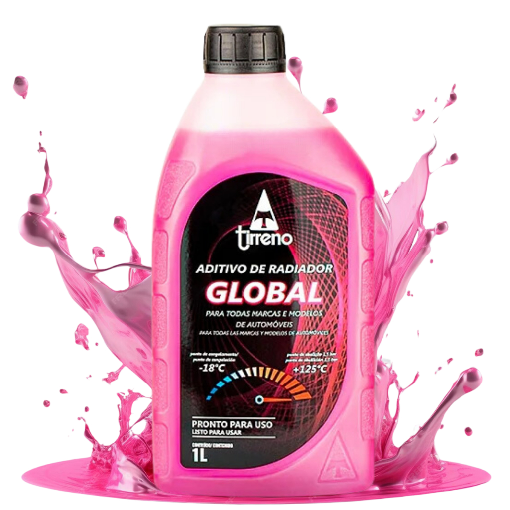 Aditivo Radiador Pronto Uso Rosa Global Original de montadora Tirreno 1 LItro