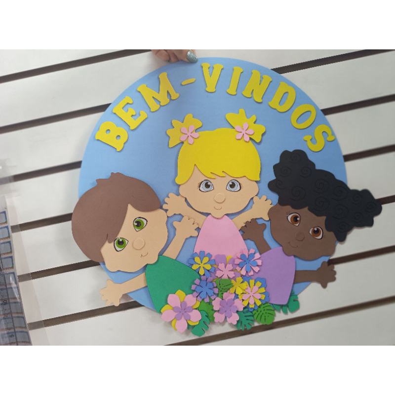 Painel porta escolar bem vindo 40x40cm